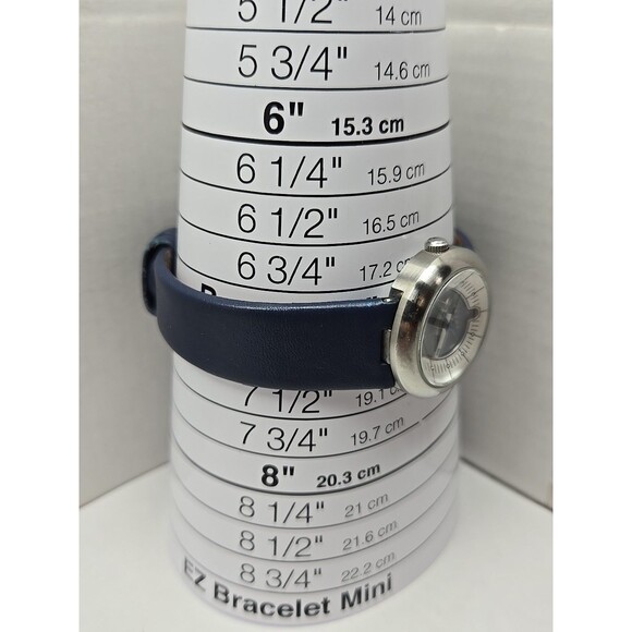 Cross WFK19 Bullseye Blue Dial Quartz Watch Date Womens Silver Tone New Battery - Picture 7 of 12